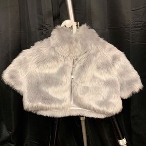 Girls fluffy grey sweater